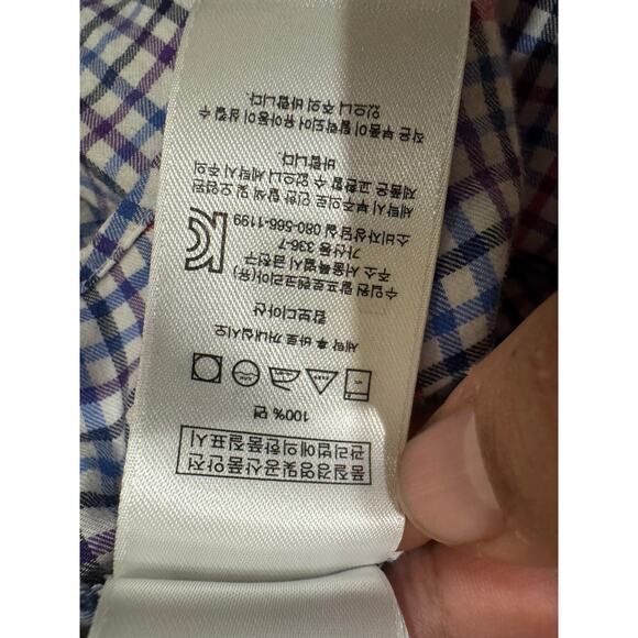 Ralph Lauren Button Down Plaid OCBD Shirt Preppy Cotton Long Sleeve Mens L - Picture 9 of 11